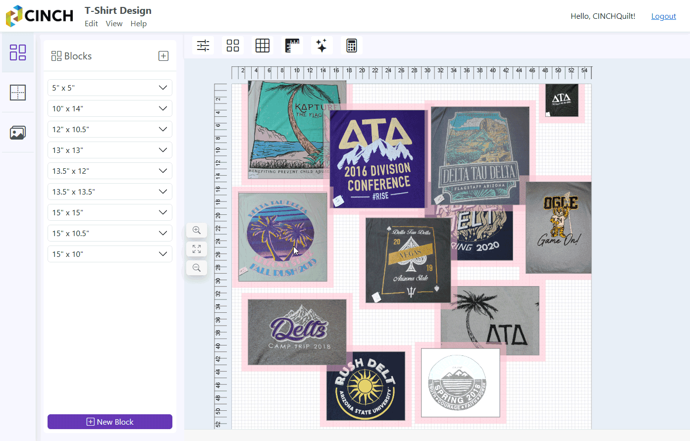CINCHFit(TM)'s smart technology auto fit animation demonstration